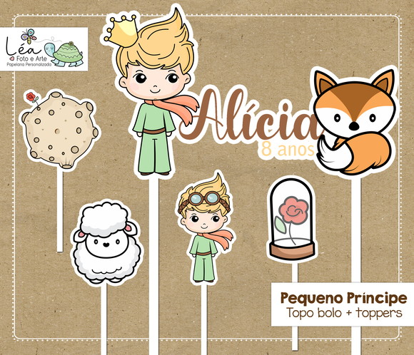Topo de Bolo Pequeno Príncipe