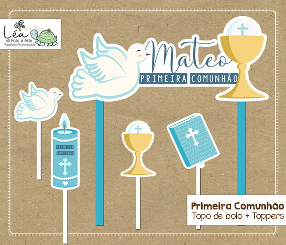 Topo de Bolo Primeira Comunhão