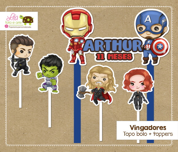 Topo de Bolo Vingadores