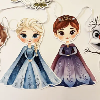 Varal Decorativo Festa Frozen