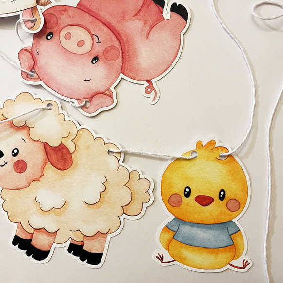 Varal Decorativo Festa Infantil Fazendinha - Imagem 3