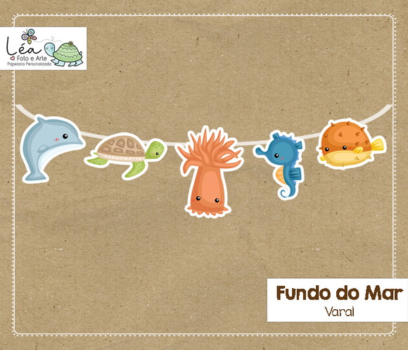 Varal Festa Fundo do Mar