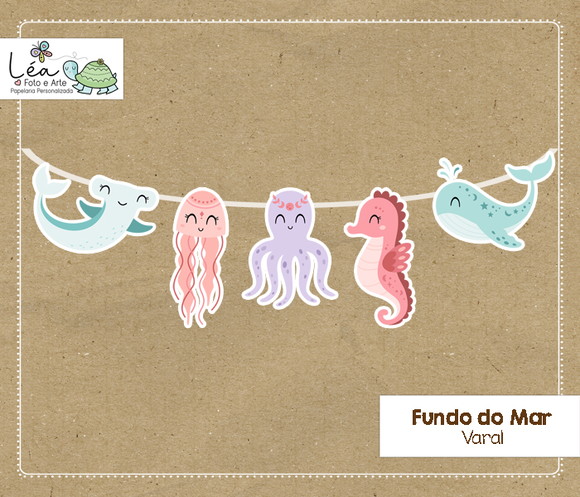 Varal Festa Fundo do Mar Menina - Imagem 5