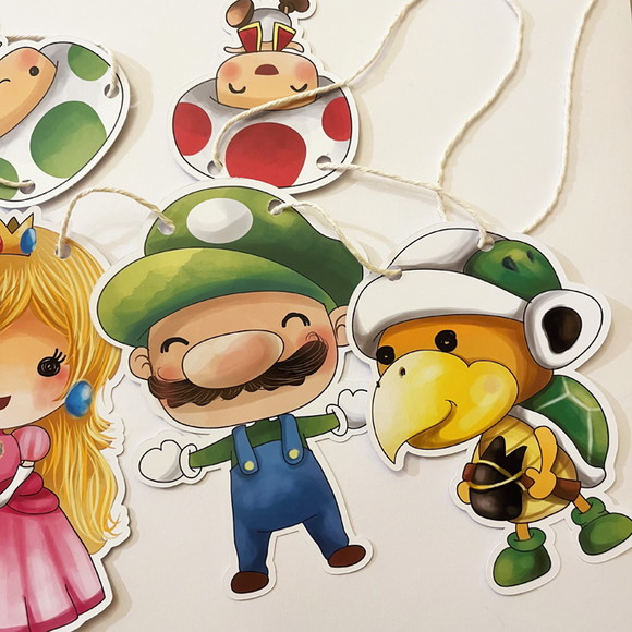 Varal Festa Super Mario - Imagem 3