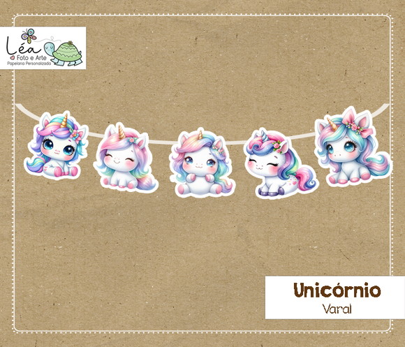 Varal Festa Unicórnio