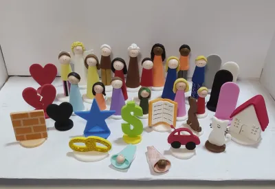 Bonecos para Constelação com 35 peças