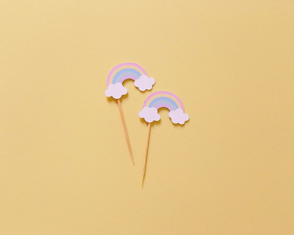 Mini Topper Arco-íris Candy Colors