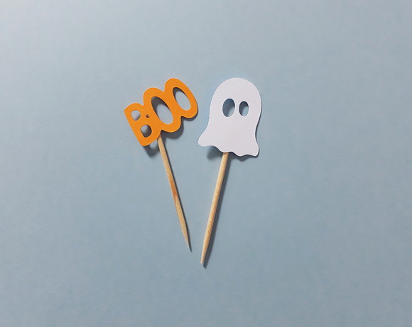 Mini Topper Fantasminha e Boo Halloween