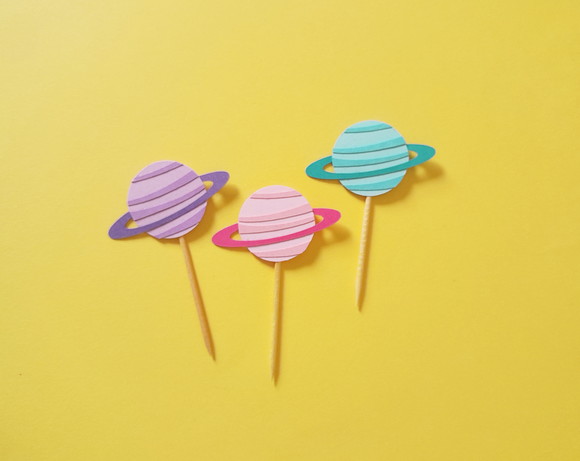 Mini Topper Planetas em Camadas