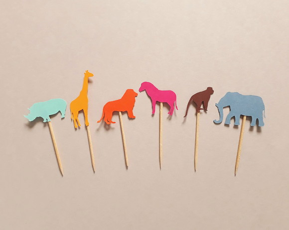Mini Topper Safari Colorido - Imagem 2