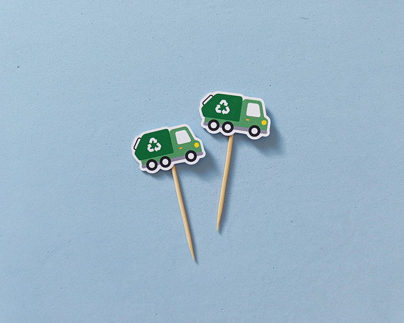 Mini Toppers Caminhão de Lixo