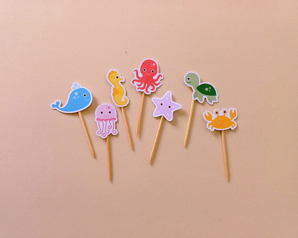 Mini Toppers Fundo do Mar