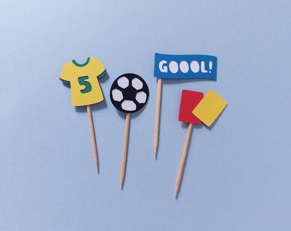 Mini Toppers Futebol em Camadas