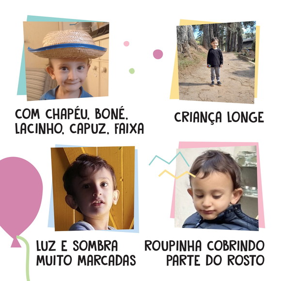Topper Foto de Rostinho Carinha Criança Chapéu Coco - Imagem 4
