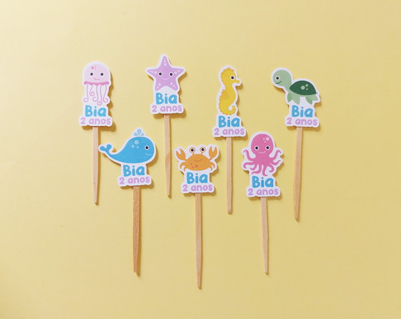 Topper Fundo do Mar Personalizado
