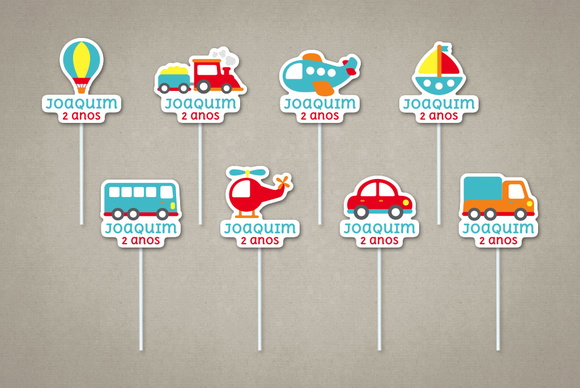 Topper Personalizado Transportes