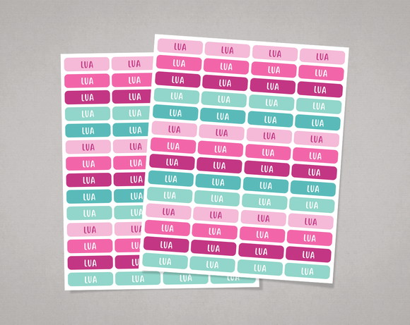 Etiquetas Lápis e Canetinhas Cores Flamingo Adesivo Comum