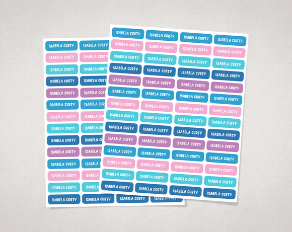 Etiquetas Lápis e Canetinhas Cores Stitch Vinil Adesivo