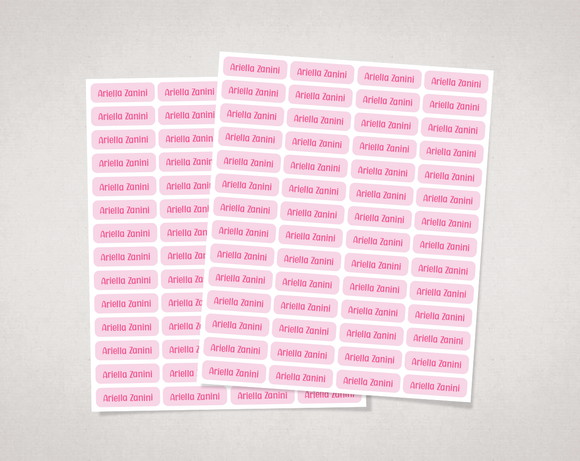 Etiquetas Lápis e Canetinhas Rosa Vinil Adesivo