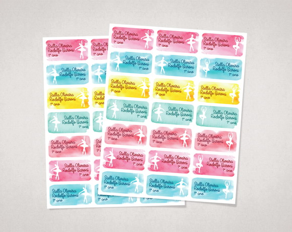 Etiquetas Personalizadas Bailarinas em Vinil