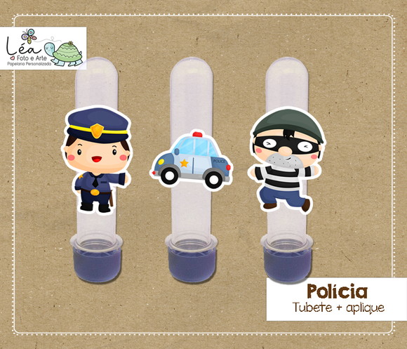 Tubete Festa Infantil Tema Polícia e Ladrão