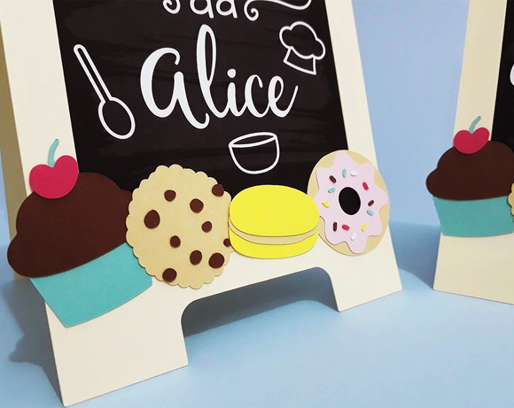 Kit com 2 Mini Cavaletes Confeitaria Displays de Mesa - Imagem 2