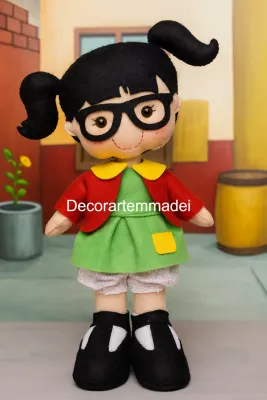 Chiquinha Boneca Decoração em Feltro festas