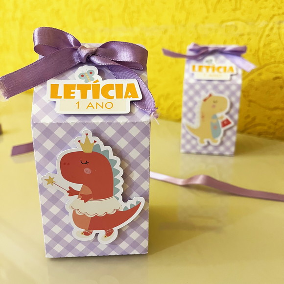 Caixinha Milk Dinossauros Menina - Imagem 2