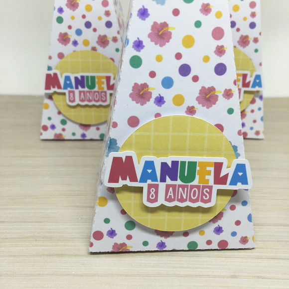 Caixinha Pirâmide Festa Hawaí Menina - Imagem 2