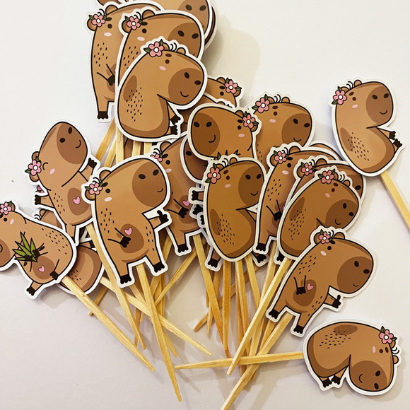 Topper Aniversário Capivara - Imagem 4