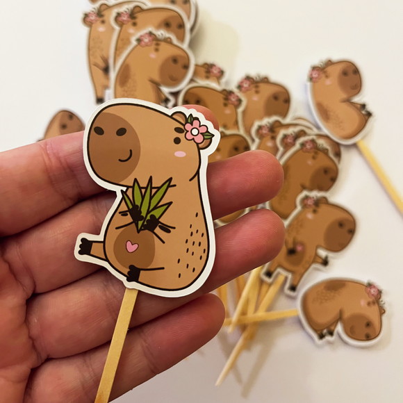 Topper Aniversário Capivara - Imagem 3