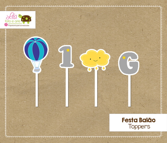 Topper Balão e Nuvem