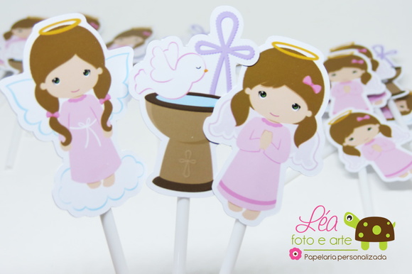 Topper Batizado Menina - Imagem 2