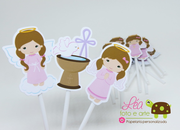 Topper Batizado Menina - Imagem 3