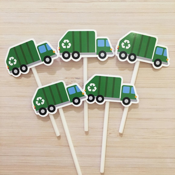 Topper Caminhão de Lixo Menino Loiro - Imagem 2