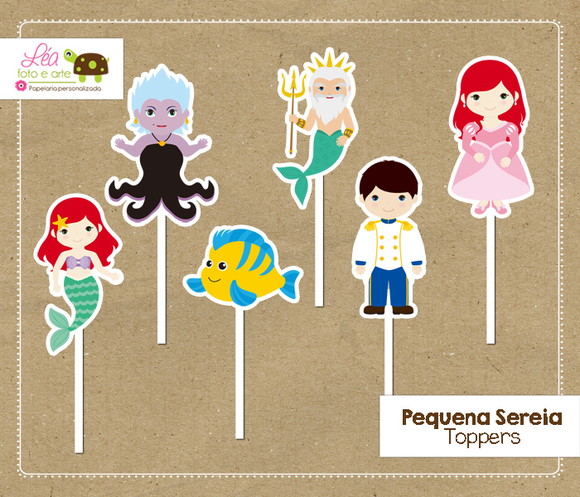 Topper Festa a Pequena Sereia