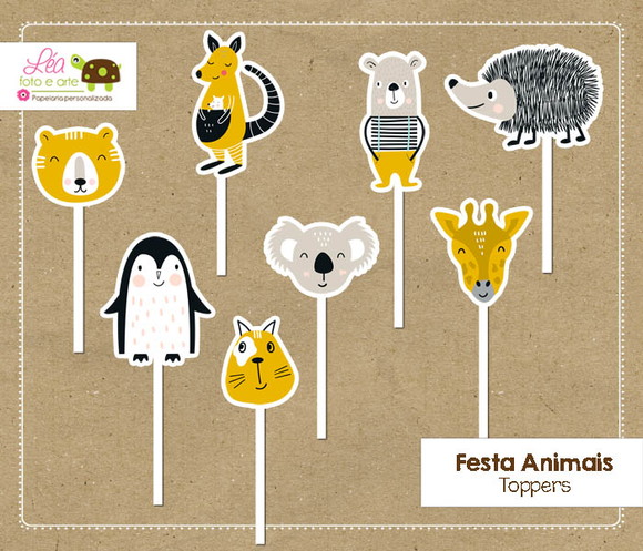 Topper Festa Animais