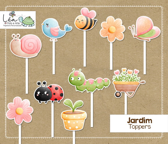 Topper Festa Bichinhos do Jardim