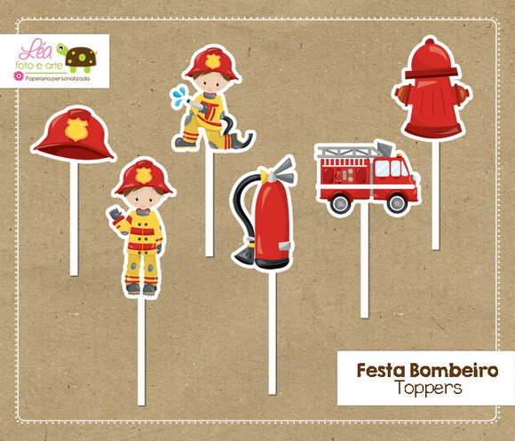 Topper Festa Bombeiro - Imagem 2