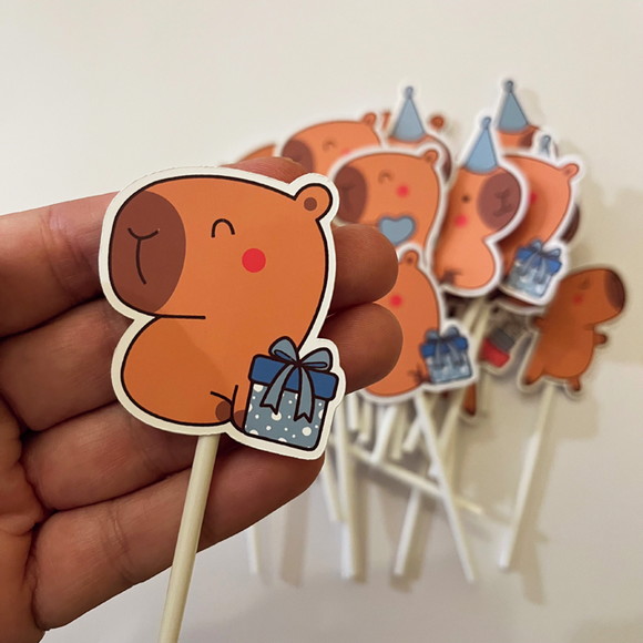 Topper Festa Capivara Menino - Imagem 3