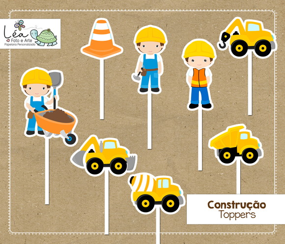 Topper Festa Construção