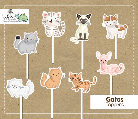 Topper Festa Gatos