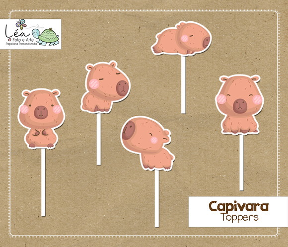 Topper Festa Infantil Capivara
