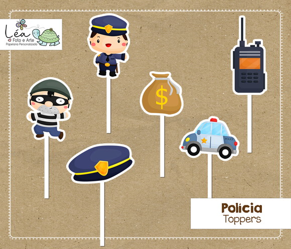 Topper Festa Infantil Polícia