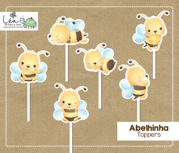 Topper Festa Infantil Tema Abelhinha