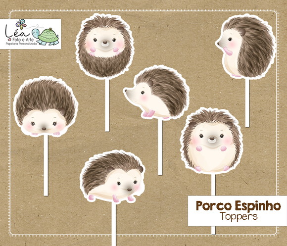 Topper Festa Porco Espinho
