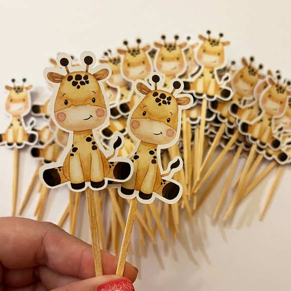 Topper Festa Safari Girafas