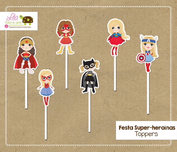 Topper Festa Super-heroínas