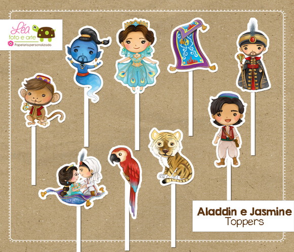 Topper Jasmine e Aladdin