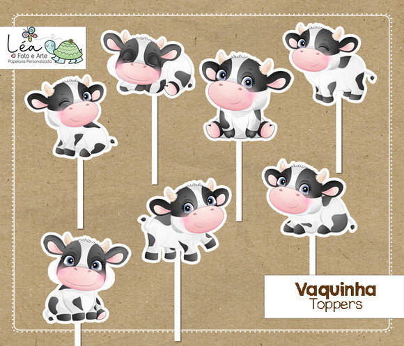 Topper para Docinho Tema Vaquinha